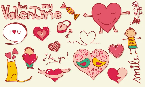Doodle αγάπη — Διανυσματικό Αρχείο