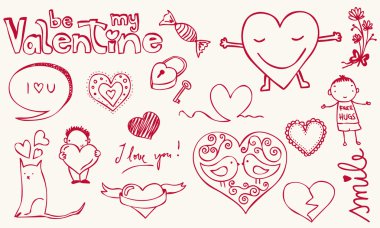 Love doodle clipart