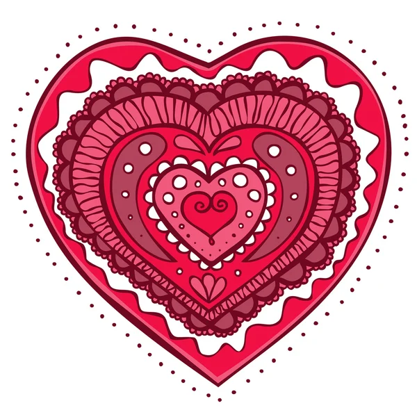 Doodle καρδιά — Διανυσματικό Αρχείο