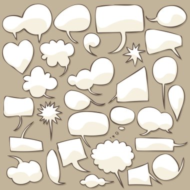 Speech bubble set clipart