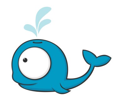 Big-eyed whale clipart