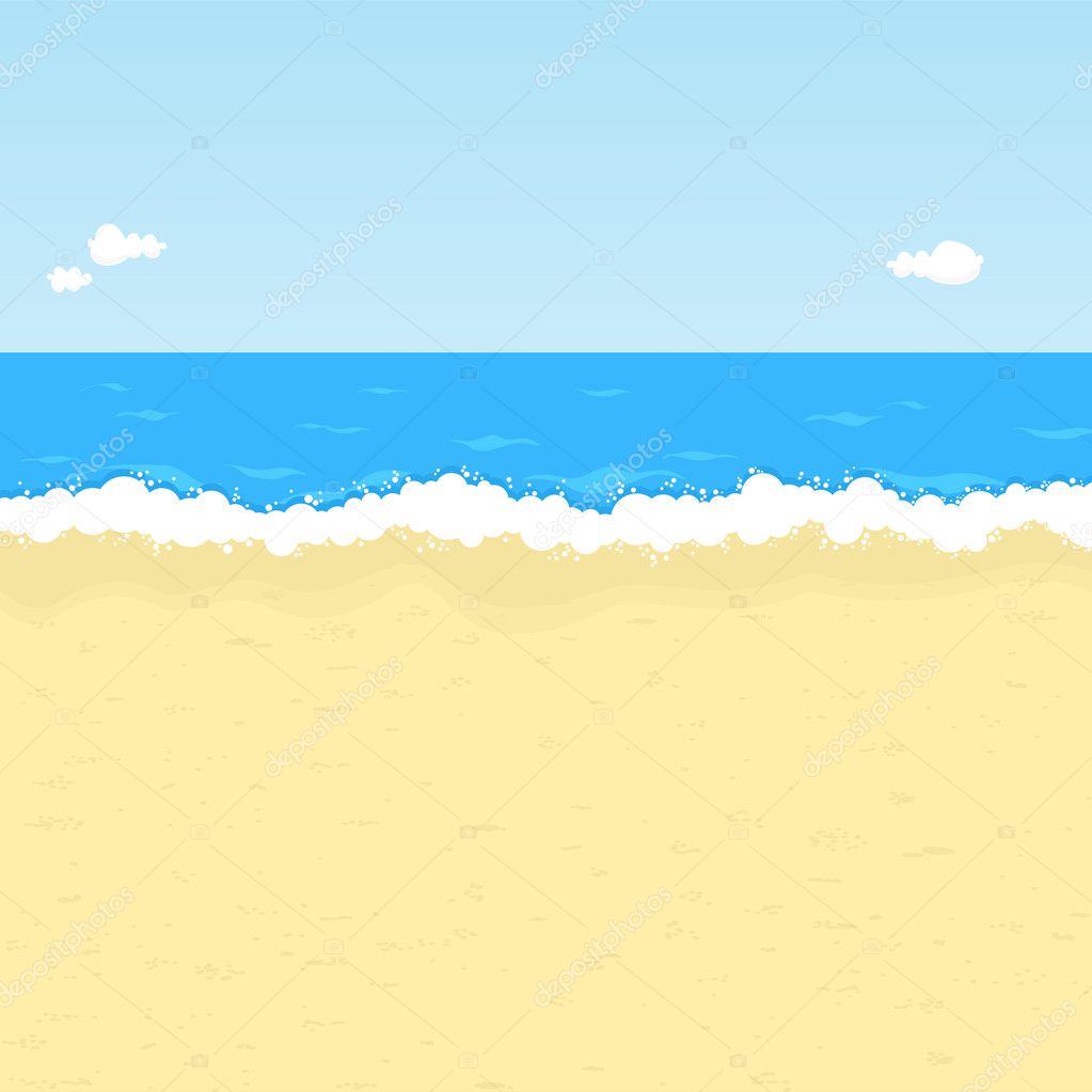 Cartoon beach — Stock Vector © zsooofija #9709709