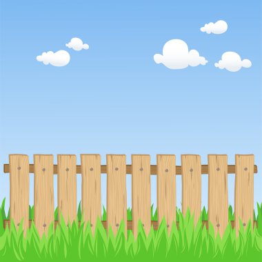 Wooden fence clipart