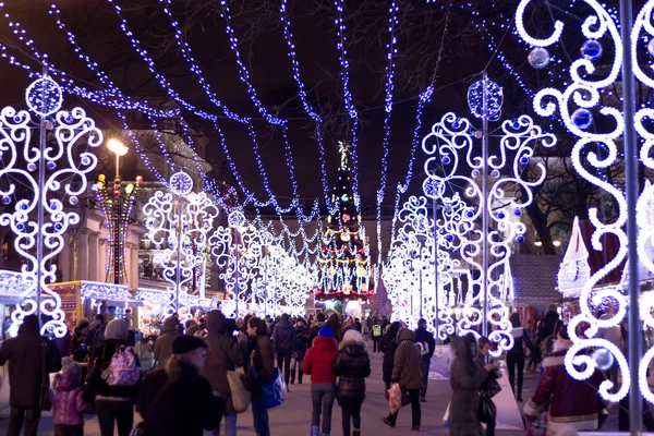 Різдво вулиці в Санкт-Петербурзі — стокове фото