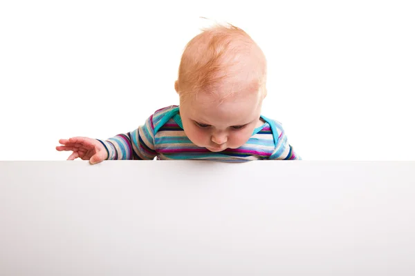 유아 소녀 흰색 절연 — 스톡 사진