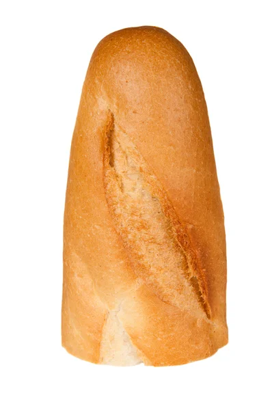 Bir dilim ekmek üzerine beyaz bir arka plan — Stok fotoğraf