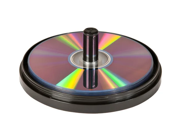 DVD's op een witte achtergrond — Stockfoto