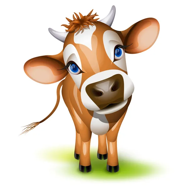 Pequeña vaca jersey — Vector de stock