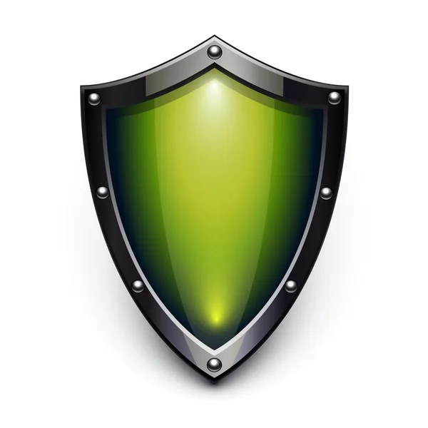 Green security shield — Stock Vector