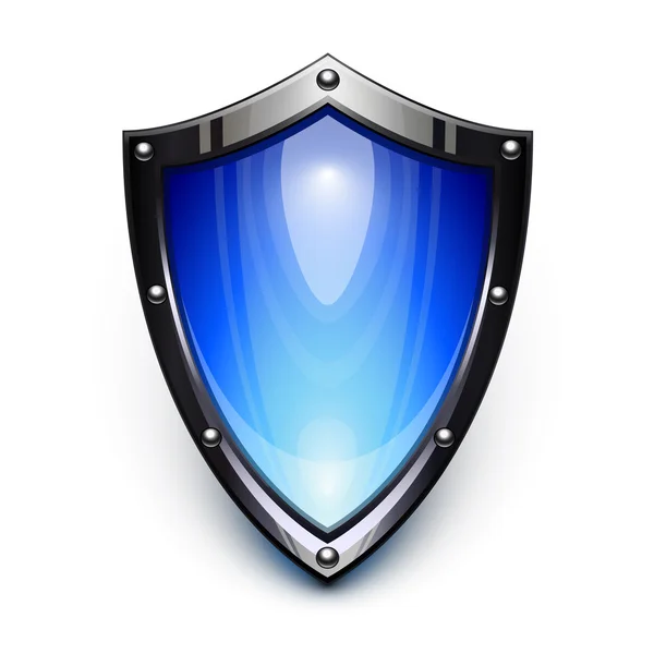 Blue security shield — Stock Vector