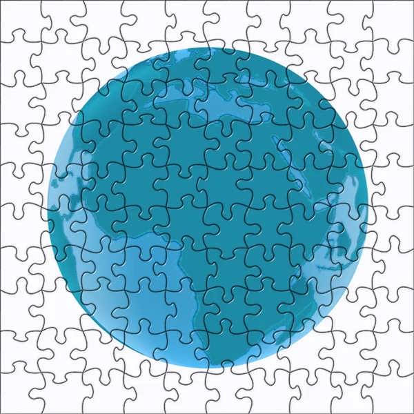 Stock image Globe in puzzle