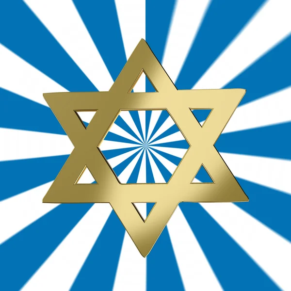 Star of David with a starburst background — Stock Photo, Image