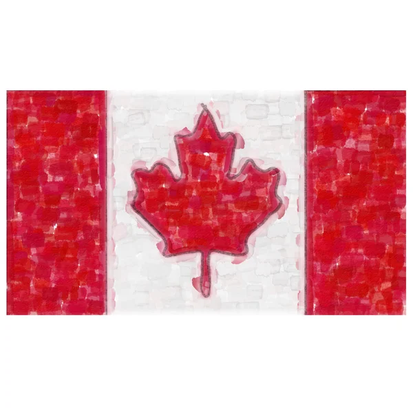 Flagge von Kanada Aquarell — Stockfoto