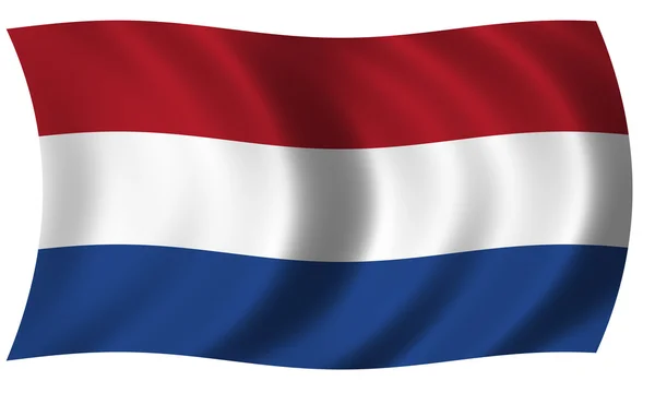Flag of Netherlands in wave — Stock Photo, Image