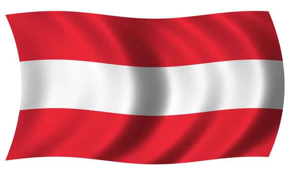 Flag of Austria in wave — Stock Photo, Image