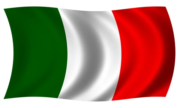 Флаг Италии в волне — стоковое фото