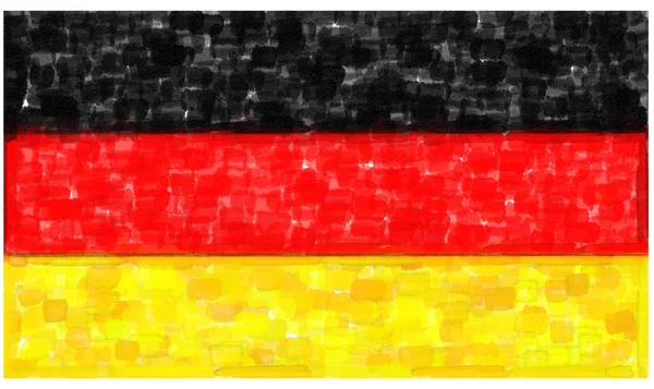 Tyskland-flaggan i akvarell — Stockfoto