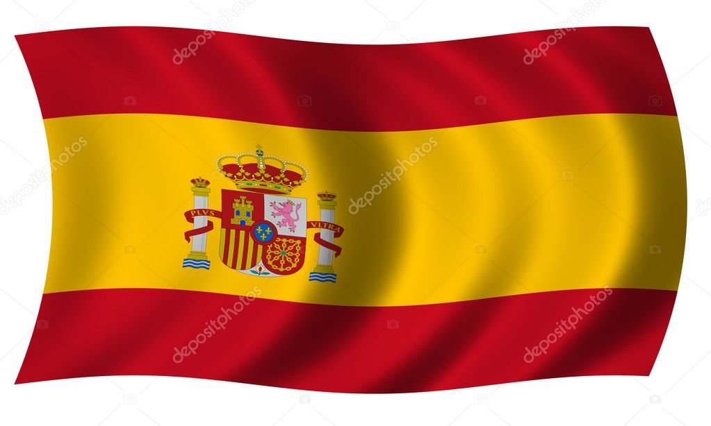 Spain flag in wave