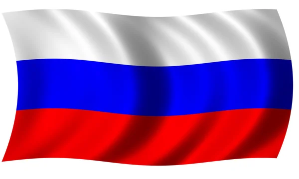 Flaga Rosji w fali — Zdjęcie stockowe