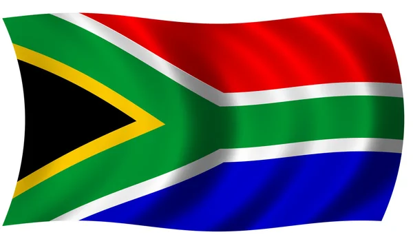 Flagge Südafrikas in der Welle — Stockfoto