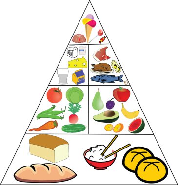 Food pyramid clipart