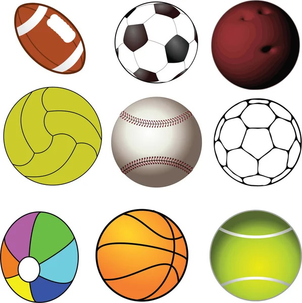 stock vector Sports balls collection