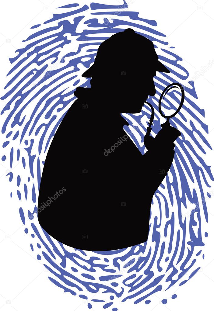 Detective on thumbprint