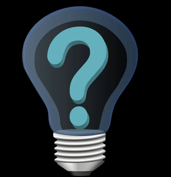 stock image Question mark inside the light bulb