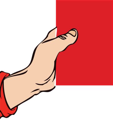 Red card in sports clipart