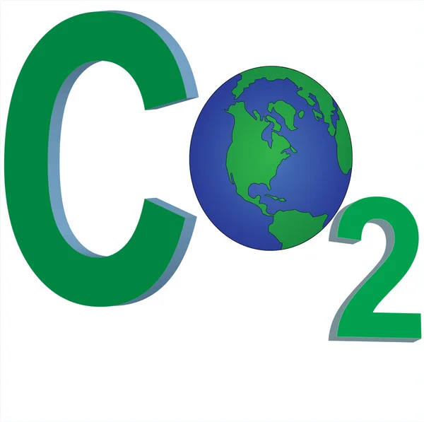 Emissioni globali di anidride carbonica — Vettoriale Stock
