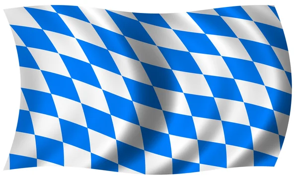 Bavaria flag in wave — Stock Photo, Image