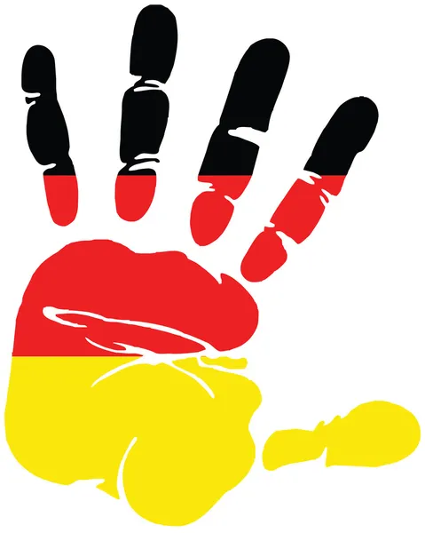 Huella de mano para Alemania — Archivo Imágenes Vectoriales