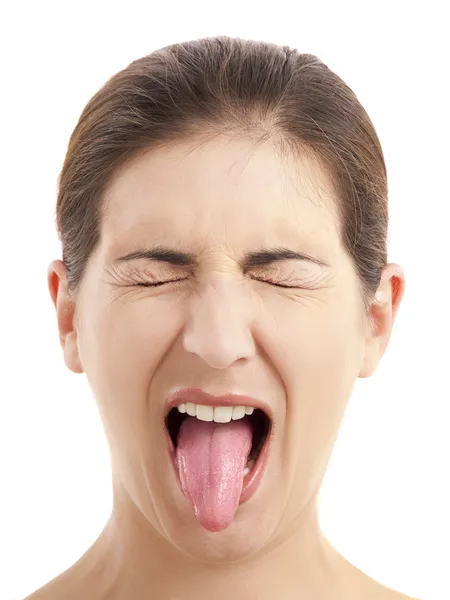 Pulling tongue out — Stock Photo, Image