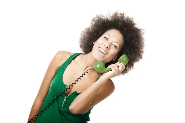 Answering a call — Stock Photo, Image