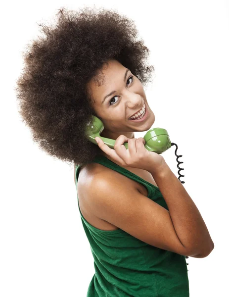 stock image Answering a call