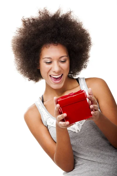 Holding a gift — Stock Photo, Image