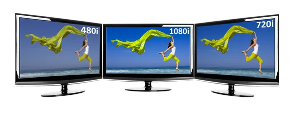 stock image Comparison between 3 TV