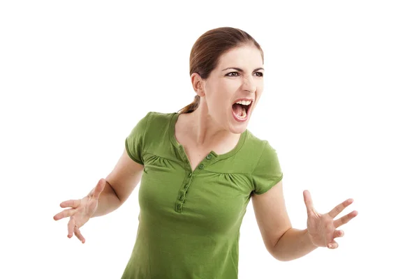 Woman yelling — Stock Photo, Image