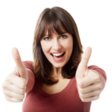 Optimistic woman clipart