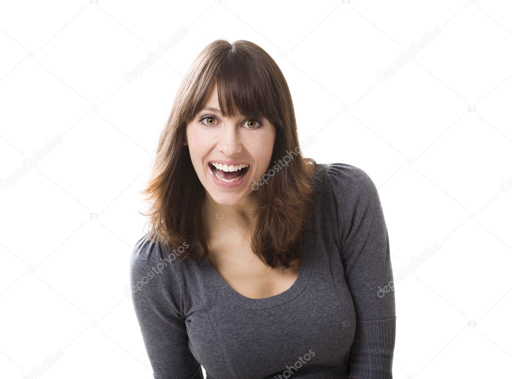 Woman laughing Stock Photo by ©ikostudio 8982996