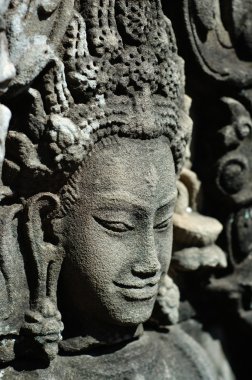 Sculptured apsara, Siem Reap, Cambodia clipart
