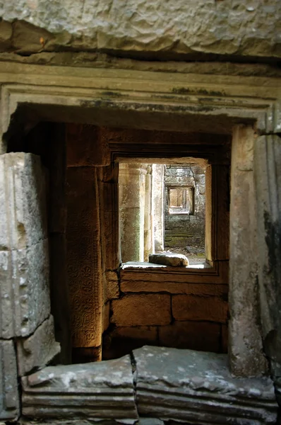 Fenster des Angkor-Tempels — Stockfoto