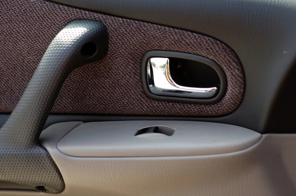Interior panel of modern car door — Stock Photo, Image