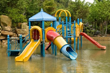 Colorful water playground clipart