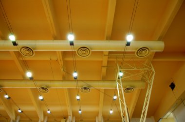 Architecture of stadium ceiling clipart