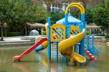 Colorful water playground clipart