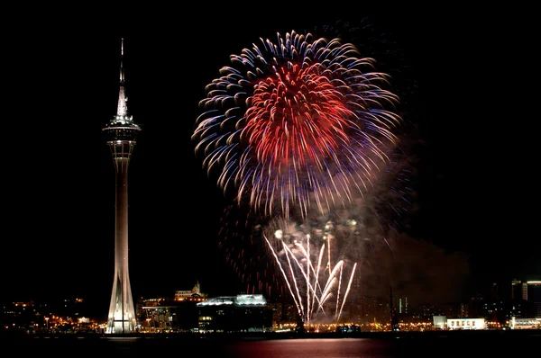 stock image Celebration of New Year with fireworks