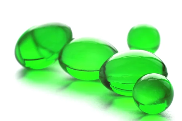 Pílulas abstratas na cor verde — Fotografia de Stock