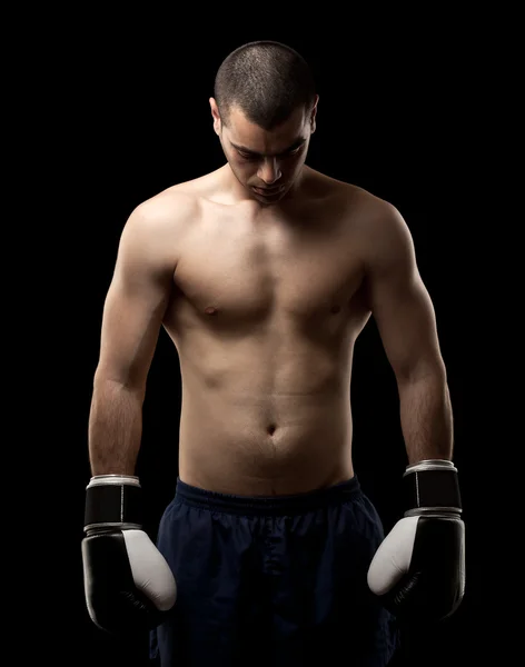 Mann mit Boxhandschuhen — Stockfoto