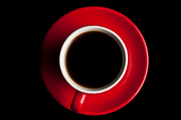 Káva v pozadí černé — Stock fotografie